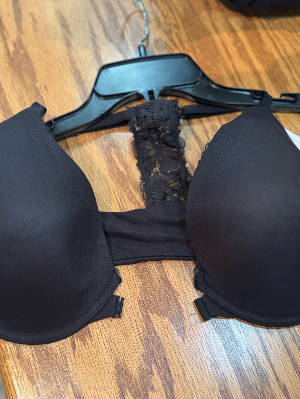 Victoria's Secret Black Lace Racerback Underwire Bra - Picture 3 of 5